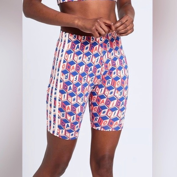 FARM Rio Pants - Adidas x FARM Rio Oasis Night Bike Shorts NWT | Women’s M | 9” Inseam